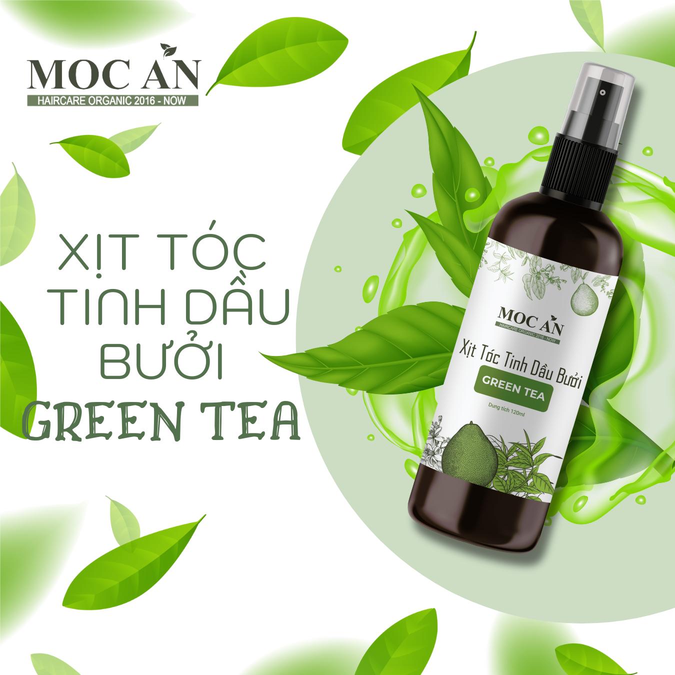 Xịt Tinh Dầu Trà Xanh 120ml Dưỡng Tóc Mộc Ân Haircare