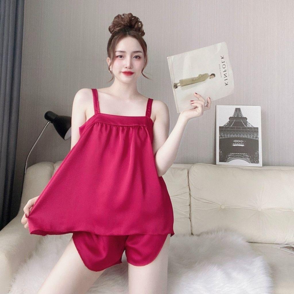 Đồ Ngủ Nữ Đồ Ngủ Sexy lụa Satin cao cấp mềm mại xinh xắn < 60KG