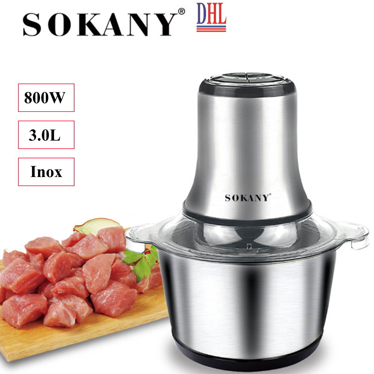 Máy xay thịt đa năng SOKANY LB7005A 3L Hàng chính hãng