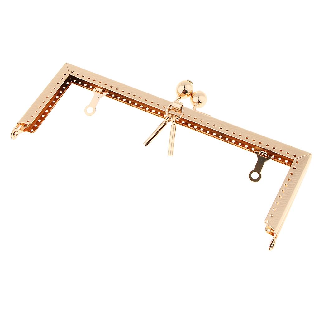 Vàng Tự Làm Ví Túi Xách Tay Cầm Đồng Tiền Túi Kim Loại Hôn Khóa Khóa Khung Hàng Thủ Công 20.5 Cm