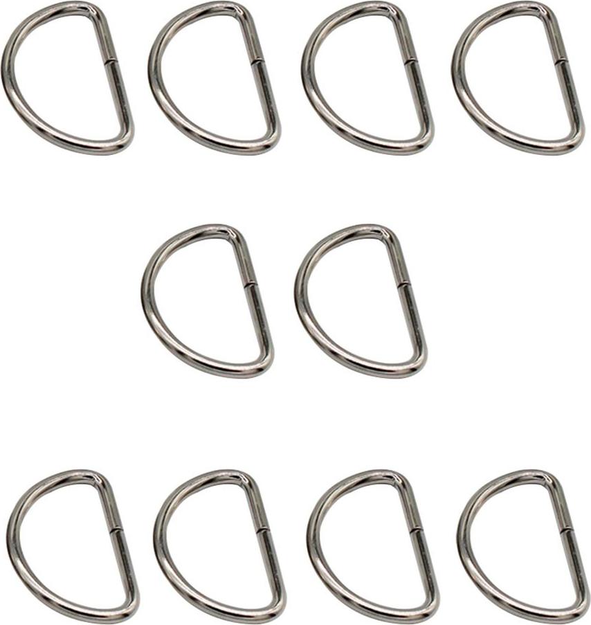 10 Miếng 25 Mm Kim Loại D Vòng Khóa Túi Da Cầm Tay Thủ Công Cho Webbing Dây