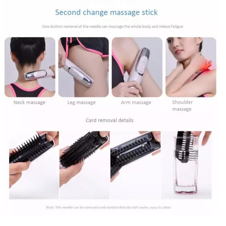 Lược Máy Chải Tóc Tia Hồng Ngoại Massage Da Đầu - Kích thích tóc mọc, giảm stress cho da đầu