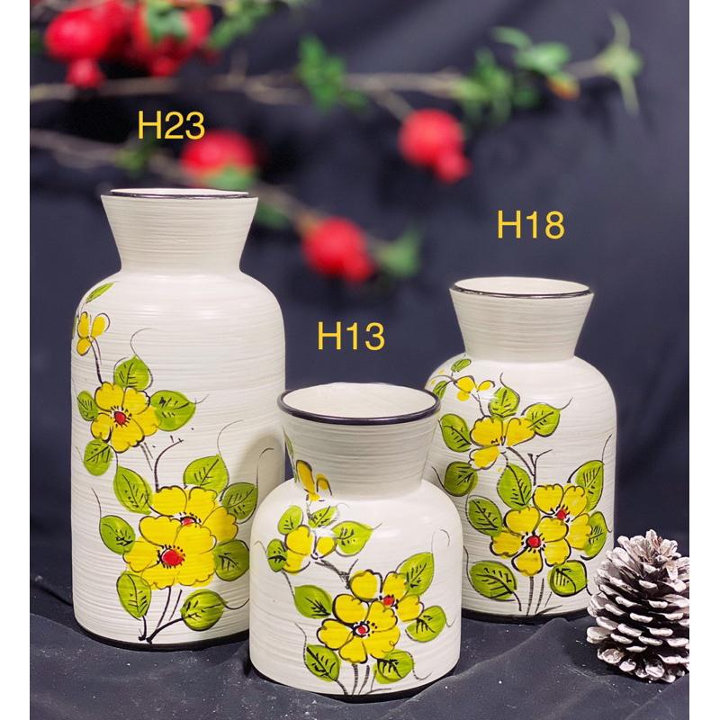 Set 3 lọ Decor- cắm hoa. Gốm sứ Bát Tràng.