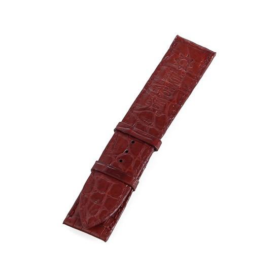 HC8284 - Dây đồng hồ Huy Hoàng da cá sấu 2 mặt da size 22, 24, 26 màu nâu đỏ