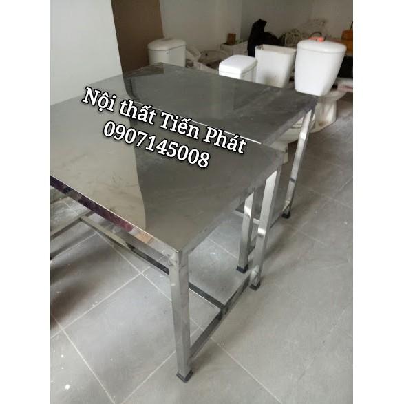 BÀN CHẶT 1 TẦNG INOX (BÀN SƠ CHẾ/ BÀN TIẾP THỰC)