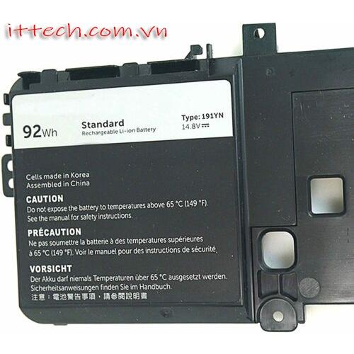 Pin dùng cho Dell 191YN 15 R1-15 R2 8 Cell 14.8V 92Whr 2F3W1 410GJ Laptop Battery