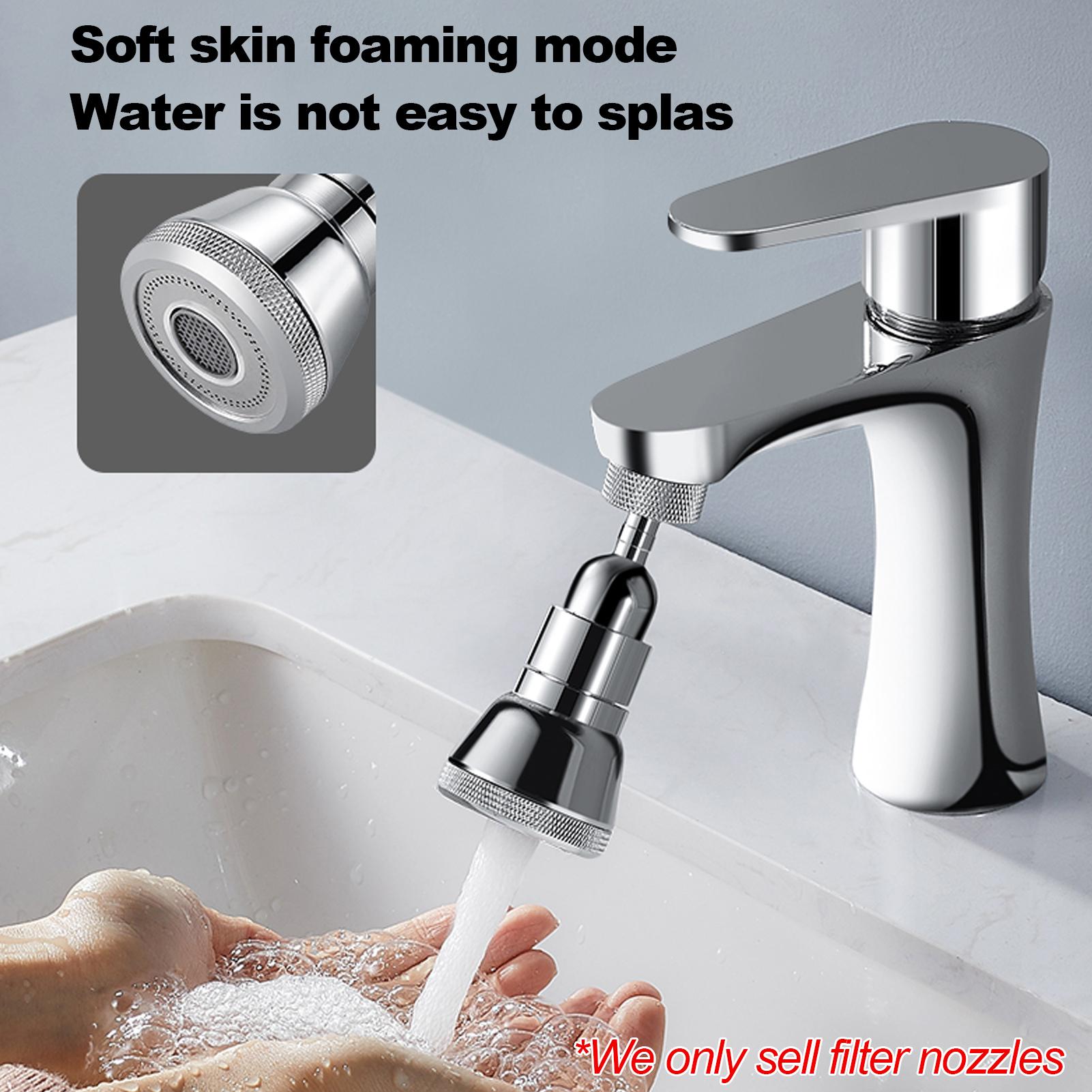 ĐầuVòi sen dùng trong phòng tắm, nhà bếp có 4 lớp lưới lọc xoay 720 °tiết kiệm nước