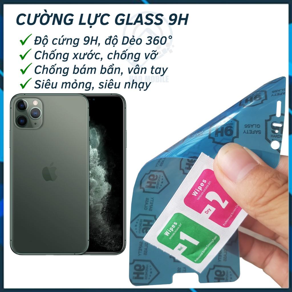 Dán cường lực dẻo nano mặt trước, mặt sau, camera dành cho iPhone 11, 11 Pro Max