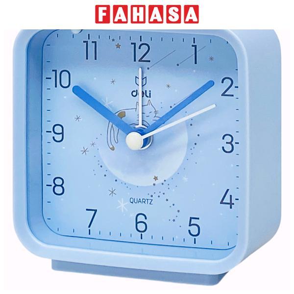 Đồng Hồ Báo Thức - Deli 8851 - Màu Xanh