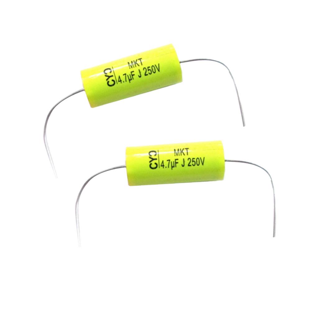 4Pieces 250V 4.7uF Audio Speaker Divider Crossover Non-Polarity Capacitor
