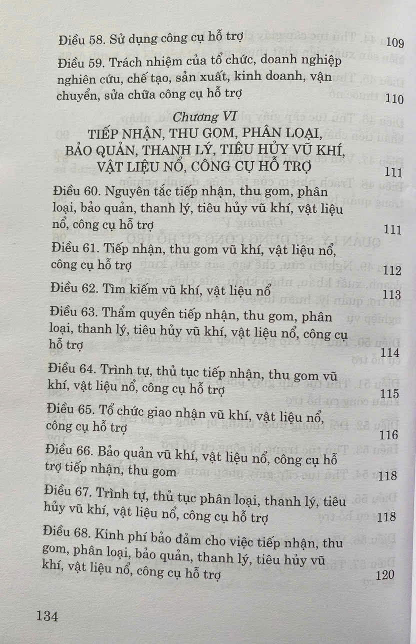 Luật Quản Lý, Sử Dụng V. ũ Khí, Vật Liệu Nổ Và Công Cụ Hỗ Trợ  Năm 2024