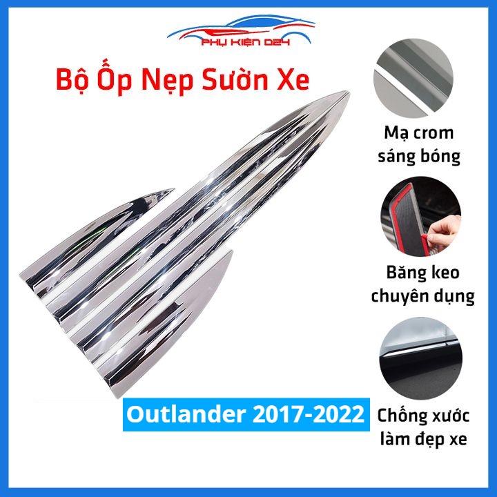 Bộ ốp nẹp sườn Outlander 2017-2018-2019-2020-2021-2022 mạ crom trang trí làm đẹp xe