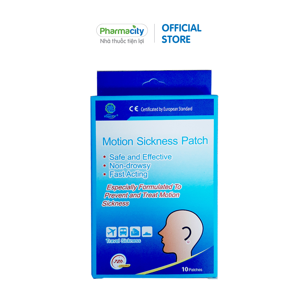 Miếng dán chống say tàu xe Motion Sickness Patch (Hộp 5 gói x 2 miếng)