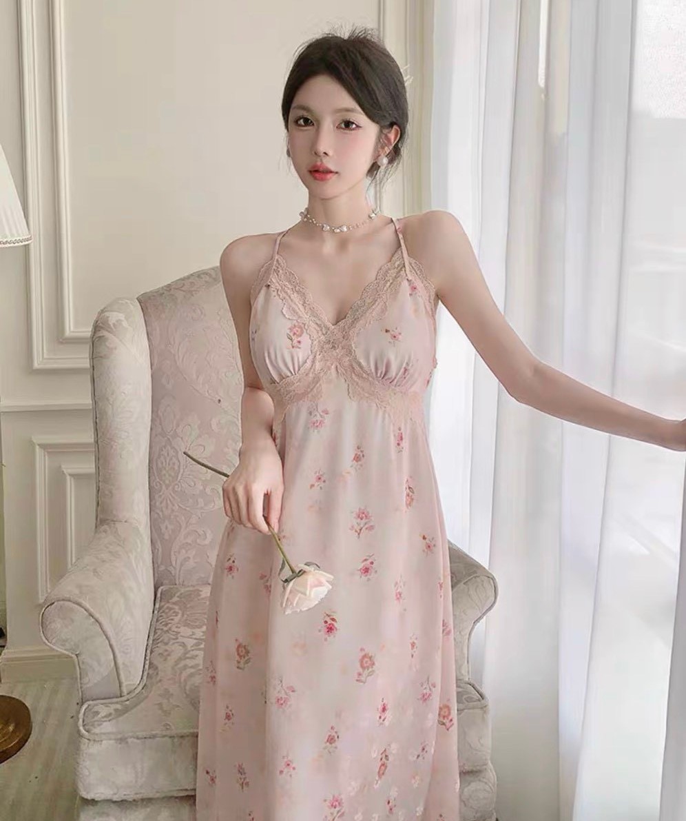 Set Váy Ngủ Lụa Dài Nữ Tính - B.Lingerie