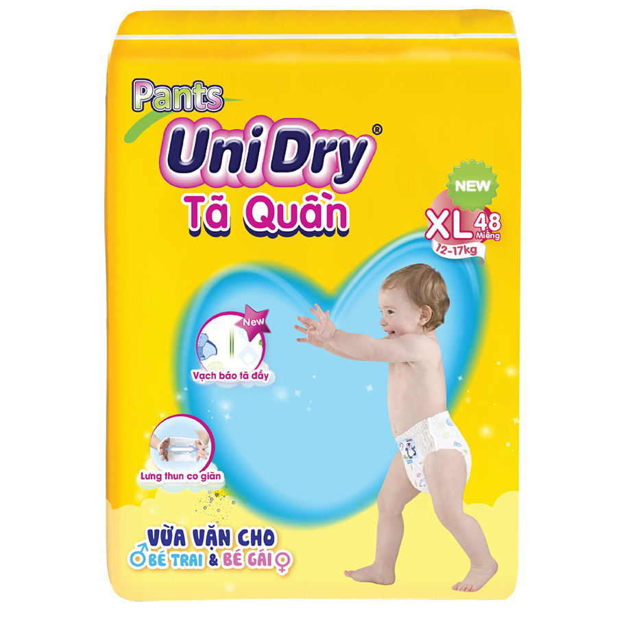 Combo 4 Tã Quần UniDry Gói Cực Đại XL48 (48 Miếng)