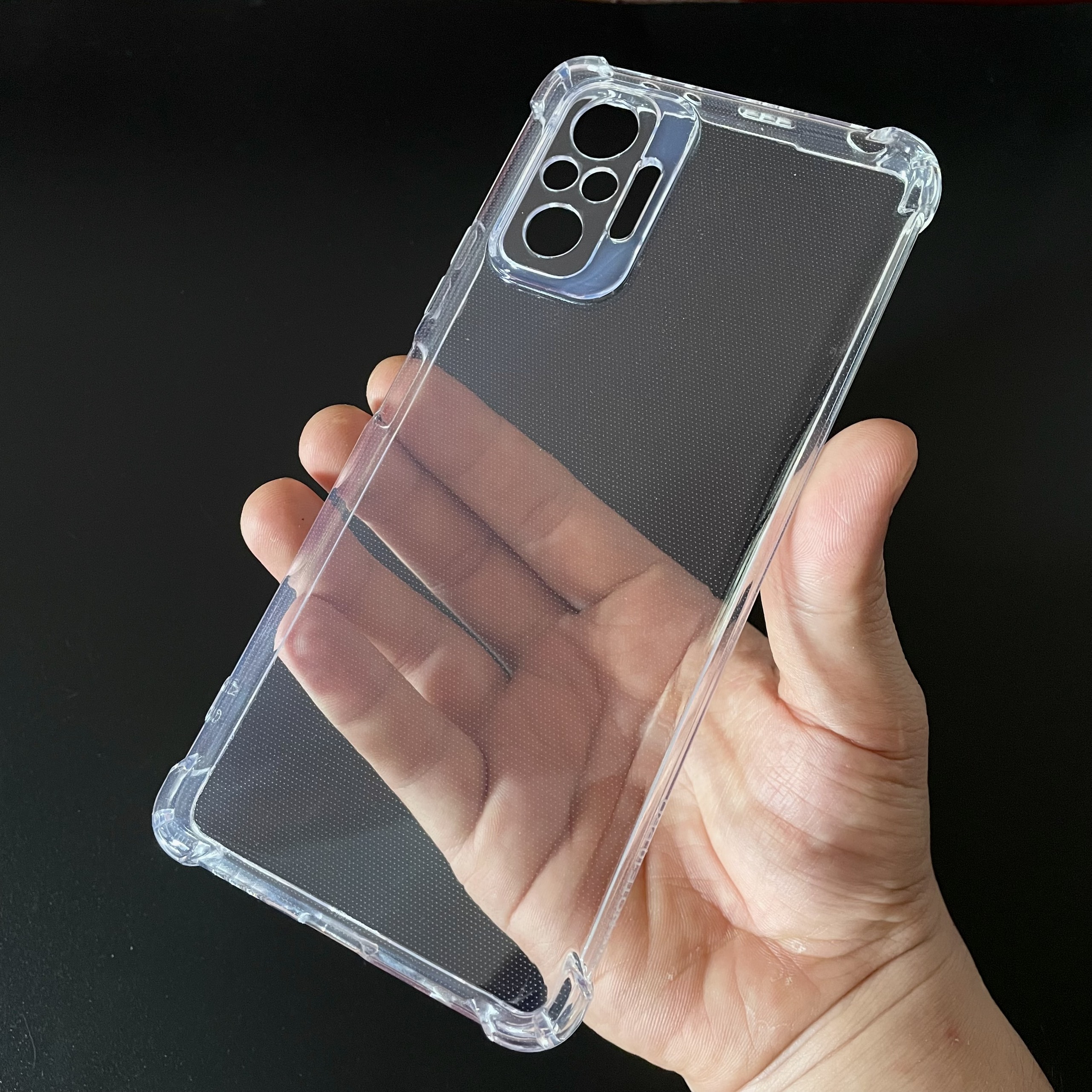 Ốp lưng silicon trong suốt chống sốc 4 cạnh cao cấp cho Xiaomi Redmi Note 10 Pro
