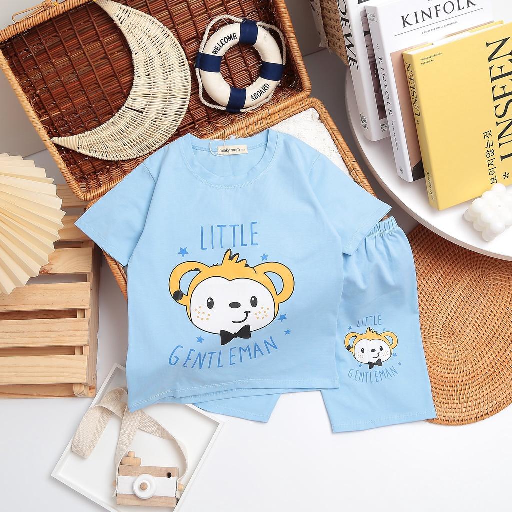 Bộ ngắn tay cotton 100% Minky Mom size đại mềm mịn mát cho bé trai bé gái từ 19-27kg