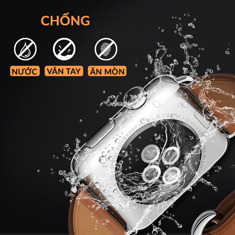 Combo 2 Miếng Dán Mặt Lưng PPF CHỐNG VÂN TAY Thế Hệ Mới Dành Cho Apple Watch 1/2/3/4- Handtown - Hàng Chính Hãng