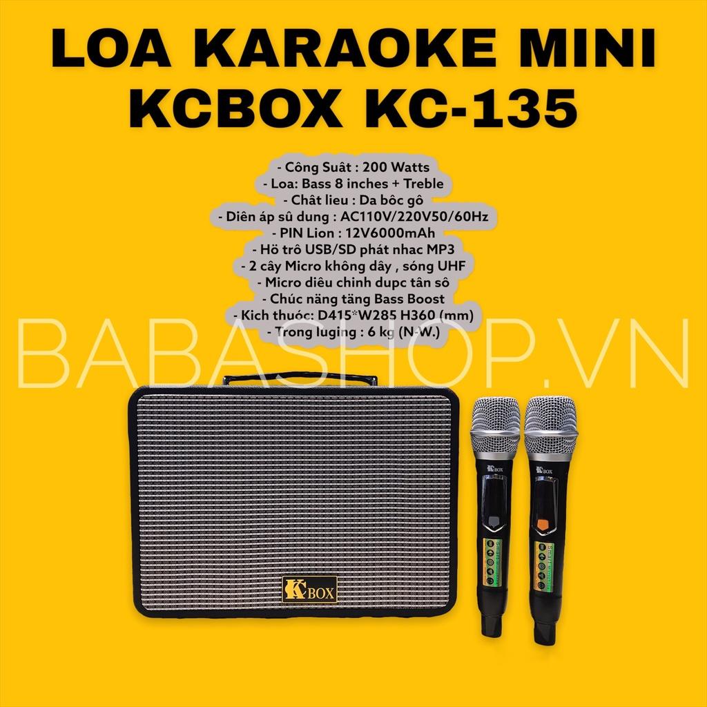 Loa karaoke xách tay Kcbox KC-135 - Hàng chính hãng - Thế Hệ 2022