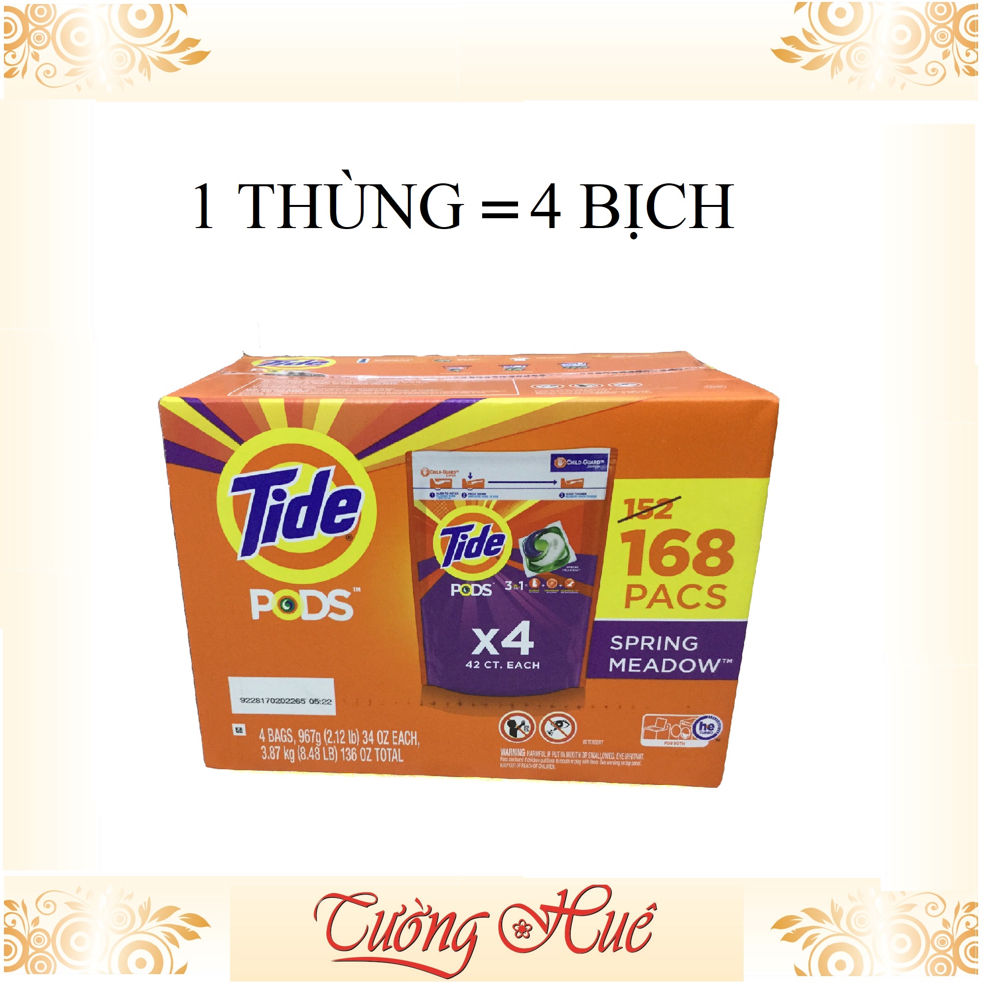 Bịch 42 Viên giặt xả quần áo Tide Pods 3 trong 1