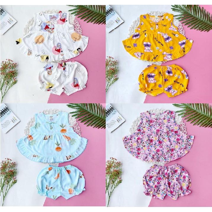 Đồ bộ tôn mềm, mịn, mát cho bé gái 4-9kg