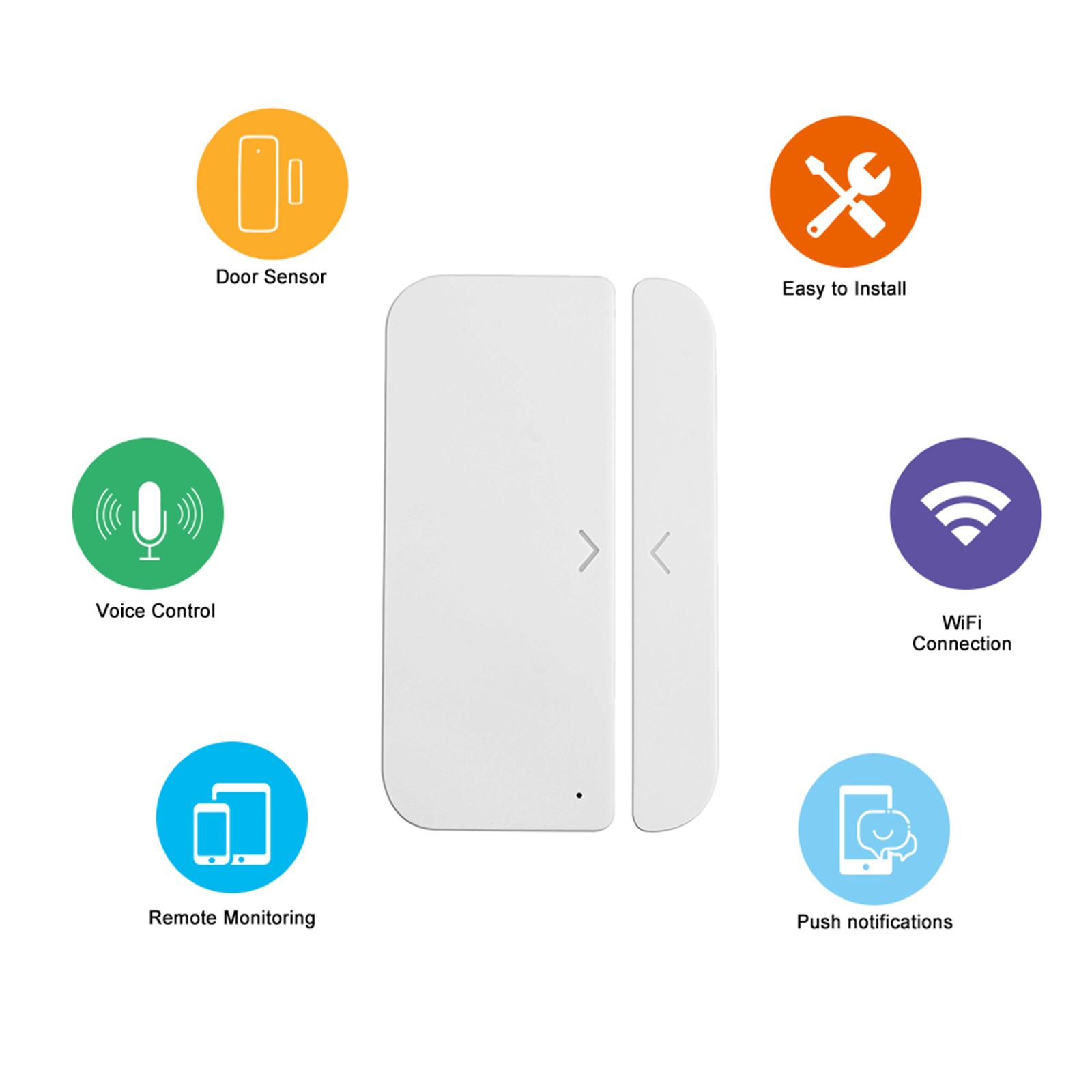 Cảm Biến Cửa WiFi Tuya Smart.Thiết bị phát hiện Mở/ Đóng. Tương thích Với smarrt life