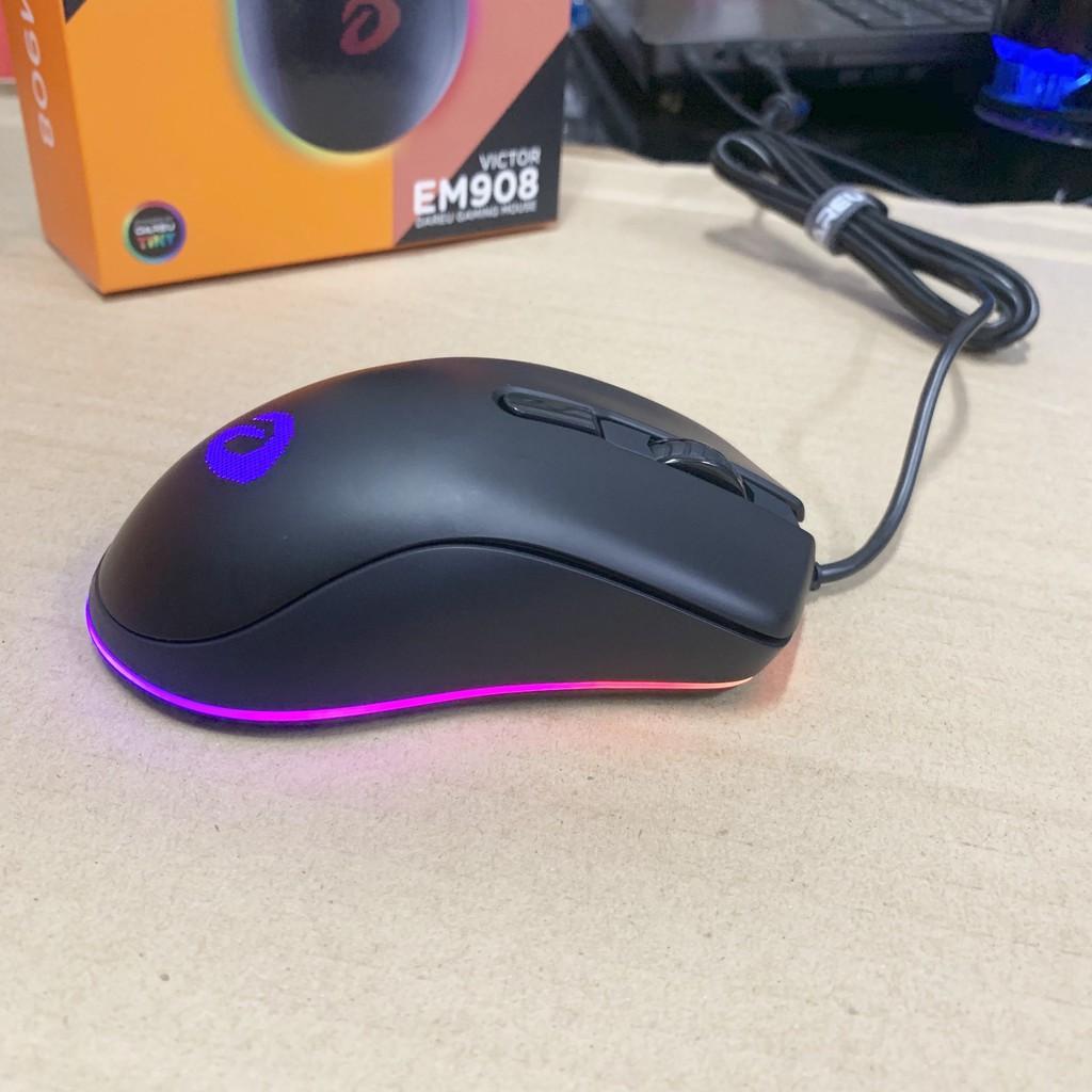 Chuột Gaming DAREU EM908 Pink / Black / White Hàng Chính Hãng