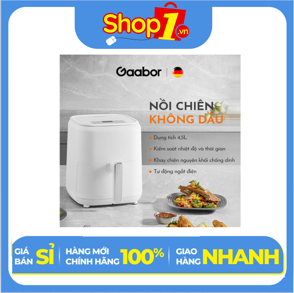 Nồi chiên không dầu điện tử GAABOR GA-E45A dung tích 4,5L công suất 1400W - Hàng Chính Hãng - Chỉ Giao Hà Nội