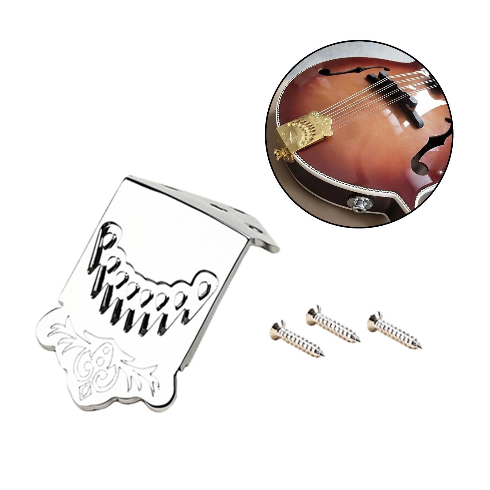 Mandolin Tailpiece Parts 8 String Direct Replaces Durable for Guitar Parts