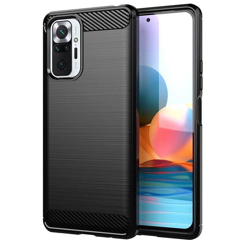 Ốp lưng dẻo dành cho điện thoại Xiaomi Redmi Note 10 / Note 10 pro vân sợi cacbon chống sốc Rugger Amor