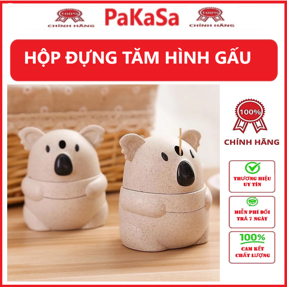 Hộp đựng tăm hình gấu dễ thương - Hàng chính hãng 