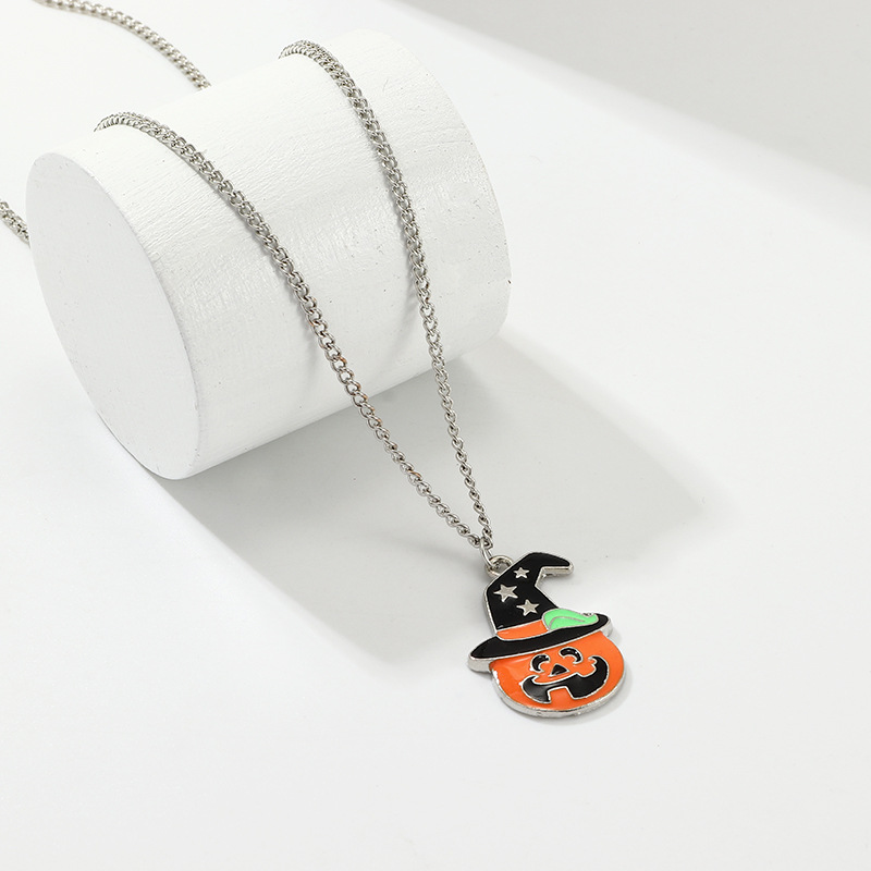 Dây chuyền vòng cổ Halloween Bí Ngô đội mũ siêu cute