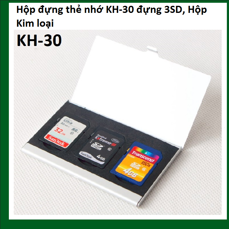 HỘP ĐỰNG THẺ NHỚ KH-30 ĐỰNG 3SD, HỘP KIM LOẠI