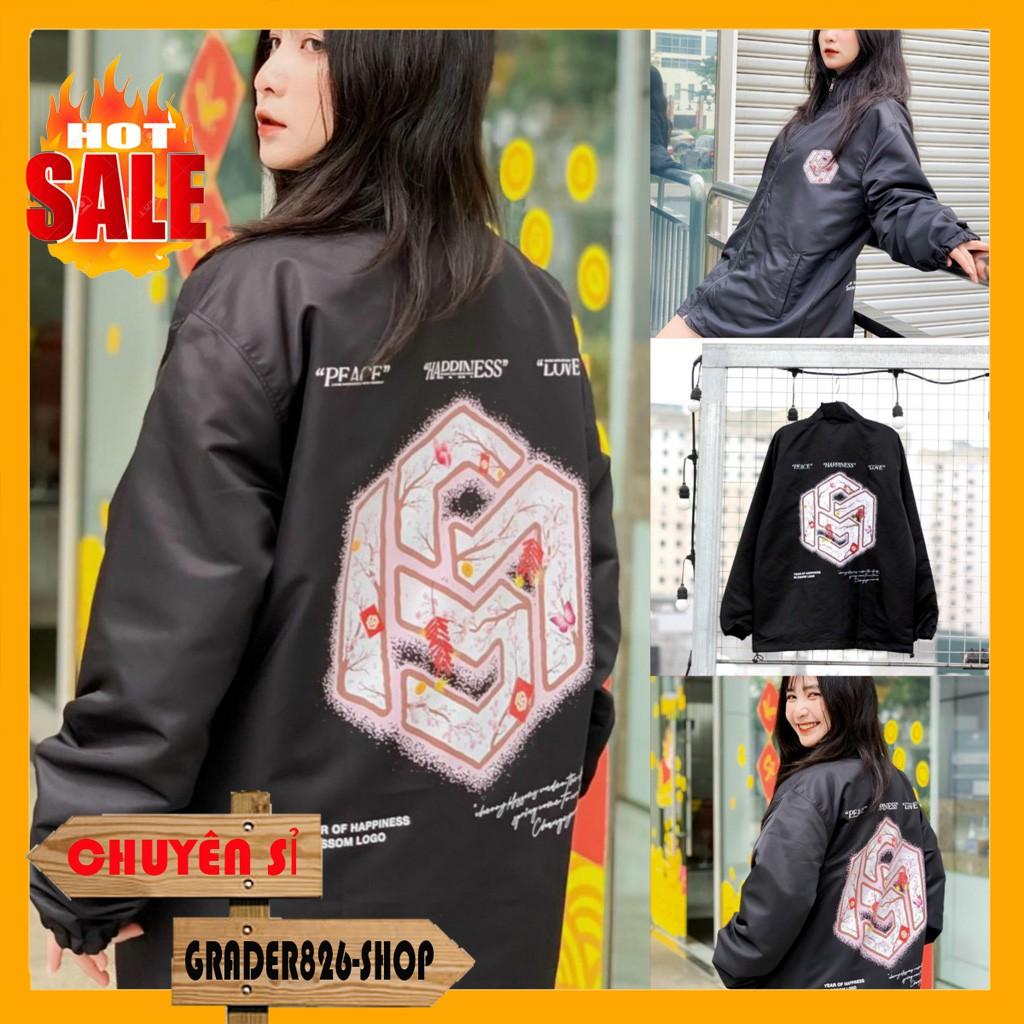 Áo Khoác Dù Nam Nữ Unisex - Áo Khoác Jacket Bombers PEACE Có Form Rộng XL - LP.STORE ( kèm ảnh thật )