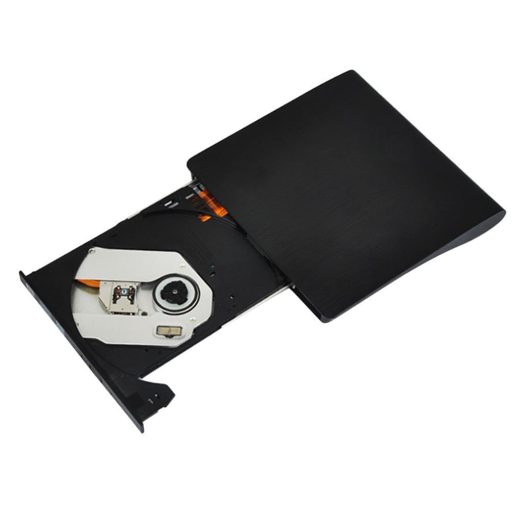 Slim USB3.0 External Mobile DVD CD ROM Drive Reader Player Black