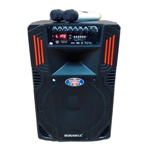 Loa Kéo Di Động Bluetooth Karaoke Ronamax F15 bass 4 tấc kèm 2 micro không dây, mẫu mới micro mới 2022