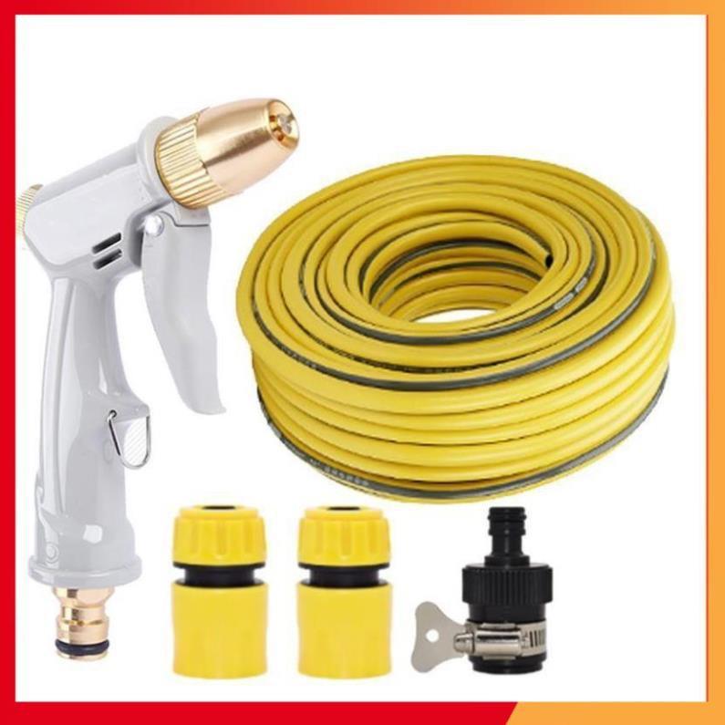 Bộ dây vòi xịt nước rửa xe, tưới cây tăng áp 3 lần, loại 3-5m 206846