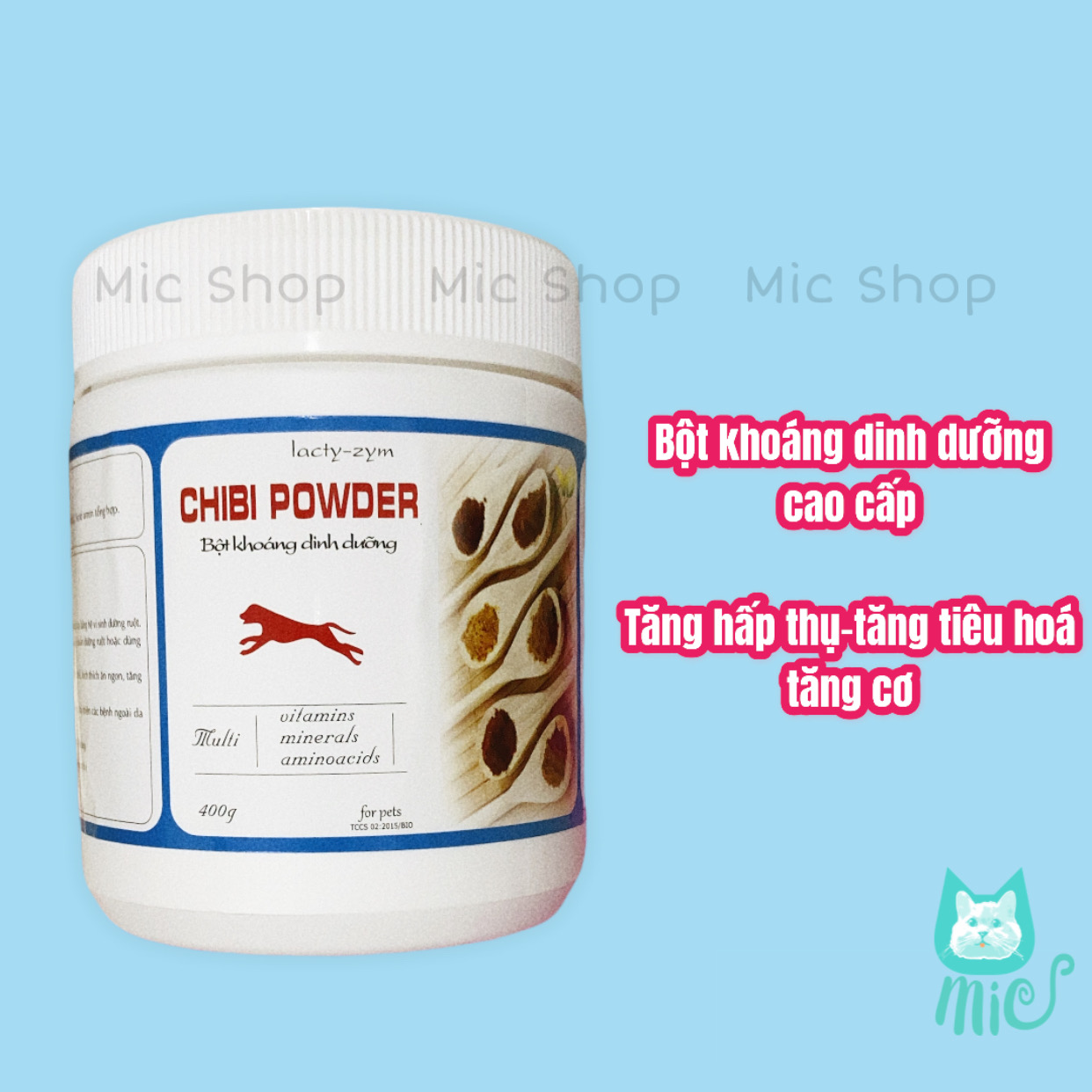 Bột khoáng dinh dưỡng-Chibi Powder kích thích chó ăn ngon, tăng cân