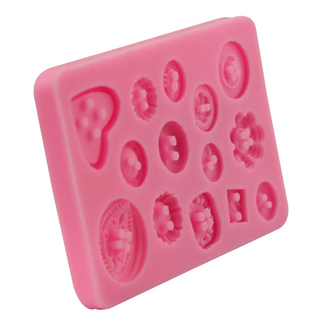 1 Set Floral Button Silicone DIY Jewelry Mold Resin Mould Baking Shape Mould