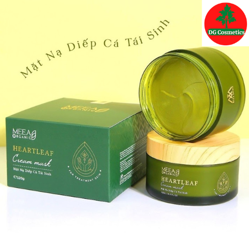 Combo 2 hộp Mặt nạ trắng da diếp cá tái sinh Meea Organic ngừa mụn, dưỡng trắng da, mờ thâm nám, chống lão hoá da 120g