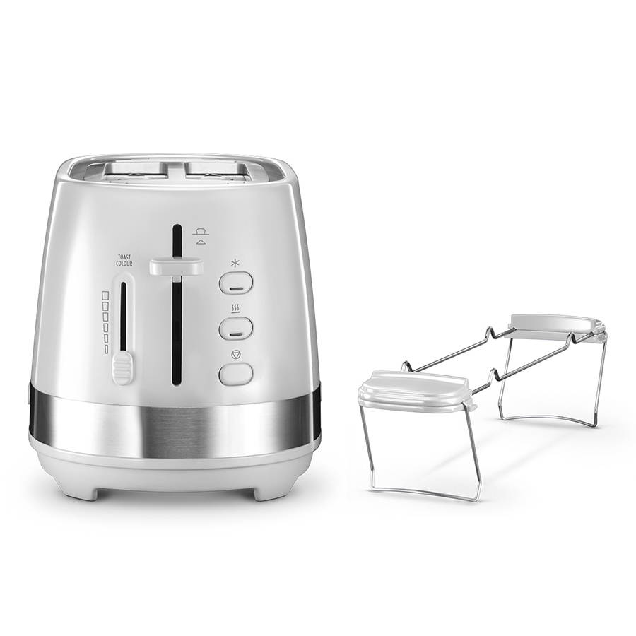 Máy Nướng Bánh Mì Delonghi CTLA2103.W (800W) - Trắng - Hàng chính hãng