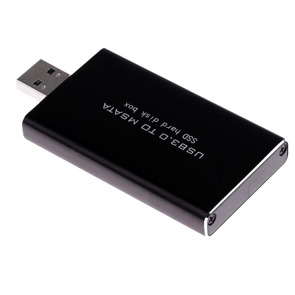 2pcs mSATA to USB3.0 SSD Enclosure Adapter Case Plug & Play Cover Box