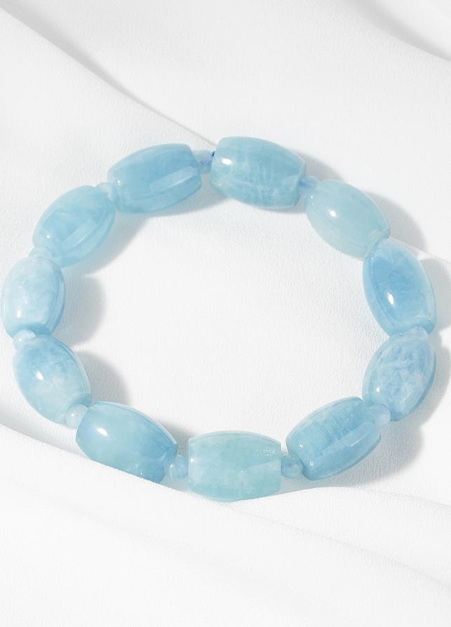 Vòng tay lu thống đá hải lam ngọc Ngọc Quý Gemstone