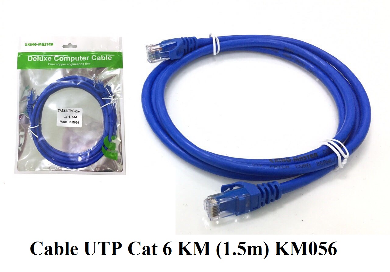 Dây cáp mạng LAN bấm sẵn 2 đầu Cat6 UTP Kingmaster - Hàng chính hãng