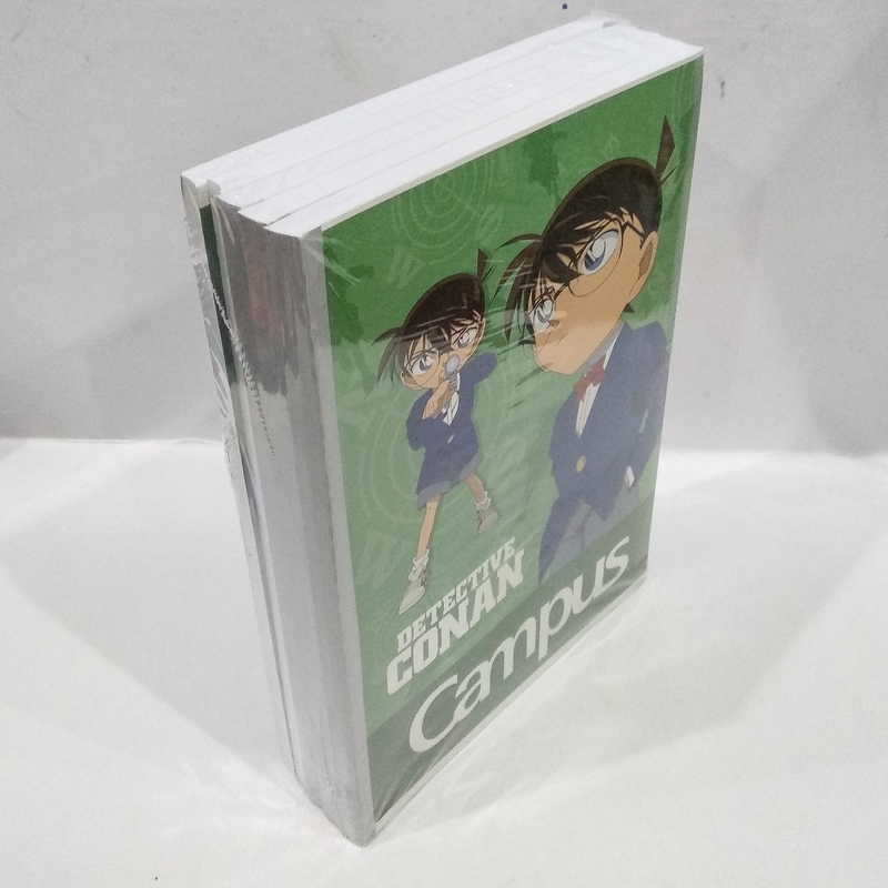 Bộ 5 Vở B5 200 Trang Campus Conan Mystery Kẻ Ngang Có Chấm - NB-BCNM200 - Mẫu 2 - Xanh Lá