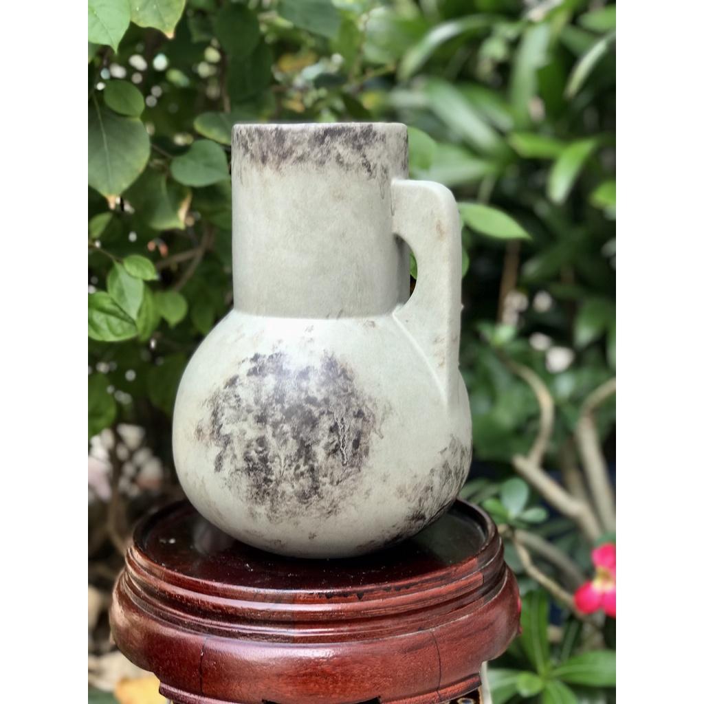 BÌNH HOA GỐM SỨ XUẤT KHẨU XÁM TRANG TRÍ DECOR BÌNH CẤM HOA