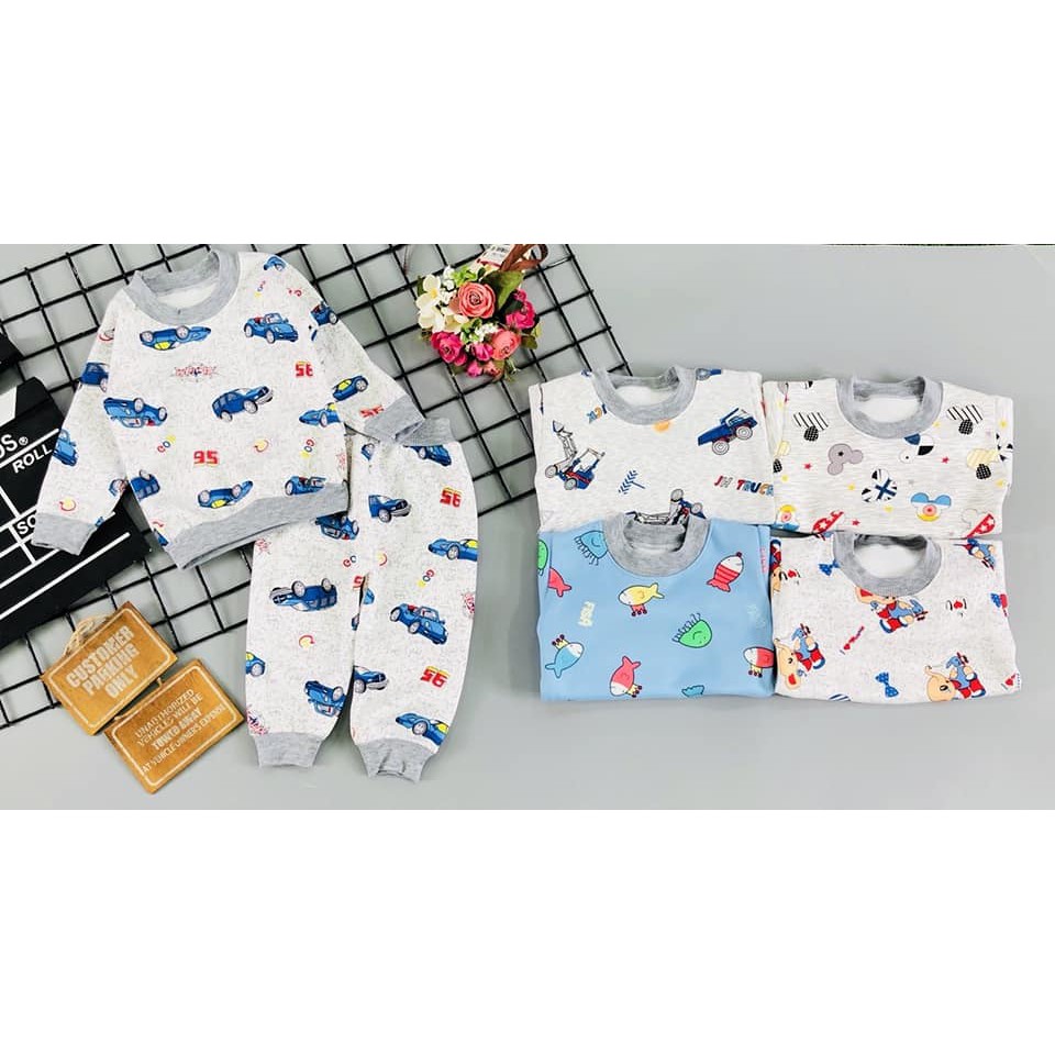 Set 5 bộ nỉ bông chất nỉ bông đẹp cho bé trai