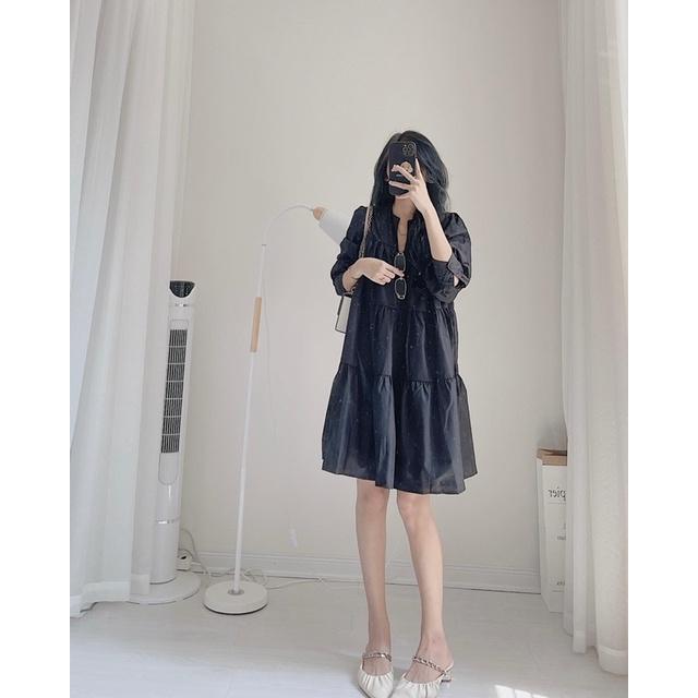 Váy bbd dài tay siêu hàn quốc by samhyewear