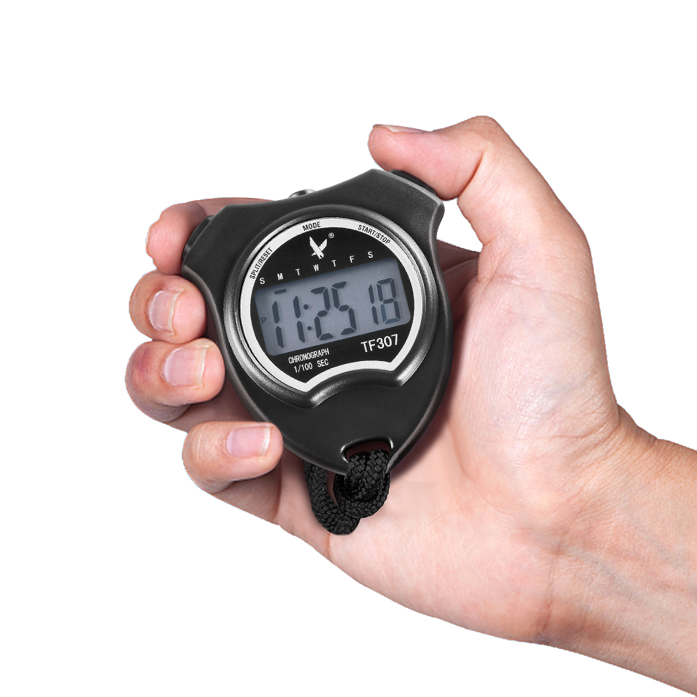 Đồng hồ bấm giờ kĩ thuật số Hỗ trợ định dạng thời gian 12/24 giờ,2 bản ghi bộ nhớ với vòng lặp