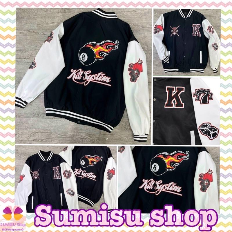 Áo khoác dù bomber nam nữ, mẫu chữ K sumisu shop